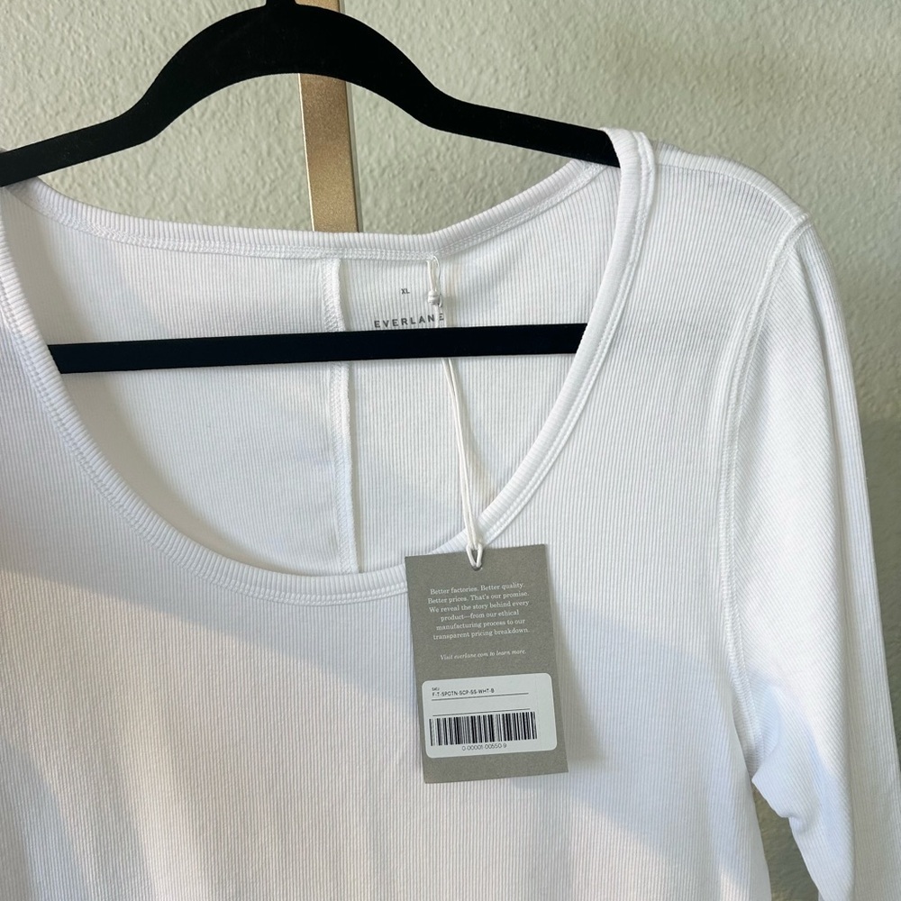 Everlane | THE LUXE RIB SCOOP-NECK TEE - Picture 6 of 11